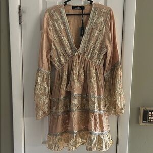 PAPA PIA LUXE EMBELLISHED DRESS NWT